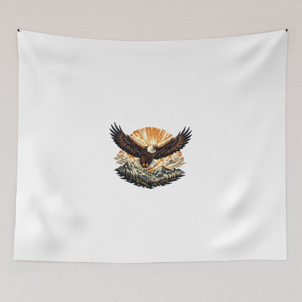 Item preview, Wild and Free Eagle – Freedom Wilderness Adventure Vintage Nature Design designed and sold by ArtWaveStudio8.
