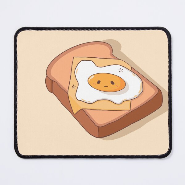 Item preview, Kawaii cartoon toast bread with cheese and egg. Breakfast time. hand-drawn illustration in doodle style. Cute food. designed and sold by AGIllustrator.