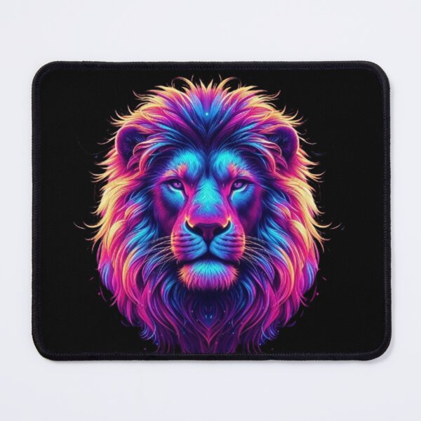 Item preview, Neon Lion Profile – Vibrant Synthwave Lion Art designed and sold by Dogandesighn.