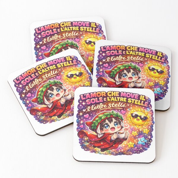 Item preview, Dante Caffè Kawaii Sticker Amor Sole Stelle Espresso designed and sold by OrikuStudio.