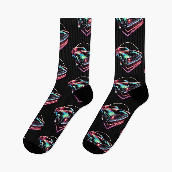 Item preview, Neon Retro Muscle Car – Synthwave Night Drive designed and sold by Dogandesighn.
