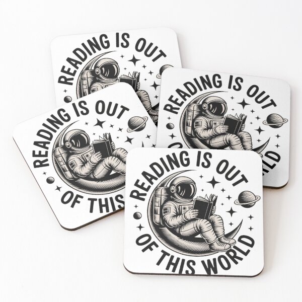 Item preview, Reading Is Out of This World – Vintage Astronaut Book Lover Design designed and sold by Tomasz  Siennicki.