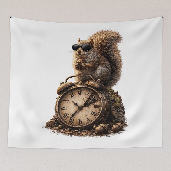 Item preview, Blind squirrel, broken clock designed and sold by gahteeriffico.