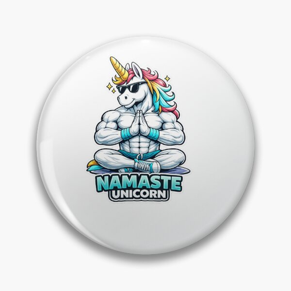 Artikelvorschau, Namaste Unicorn – Funny Gym Meditation Unicorn Cartoon entworfen und verkauft von UnglaublichGut.