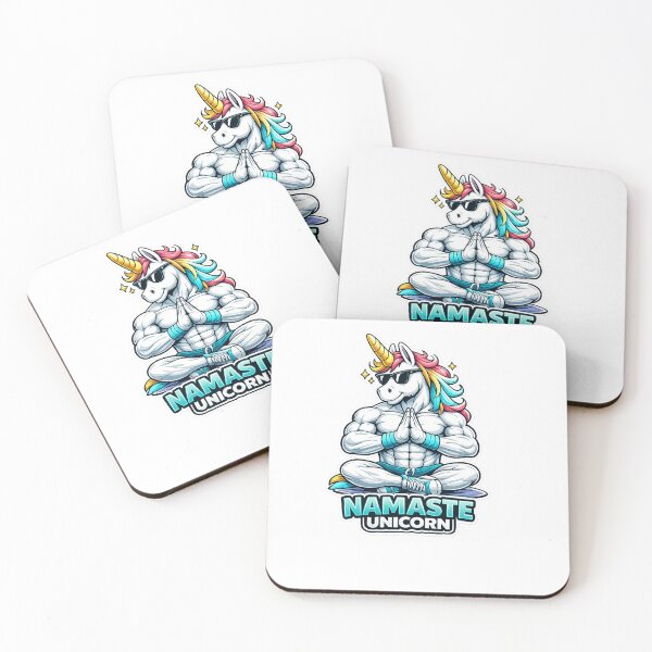 Item preview, Namaste Unicorn – Funny Gym Meditation Unicorn Cartoon designed and sold by UnglaublichGut.