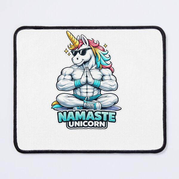 Item preview, Namaste Unicorn – Funny Gym Meditation Unicorn Cartoon designed and sold by UnglaublichGut.