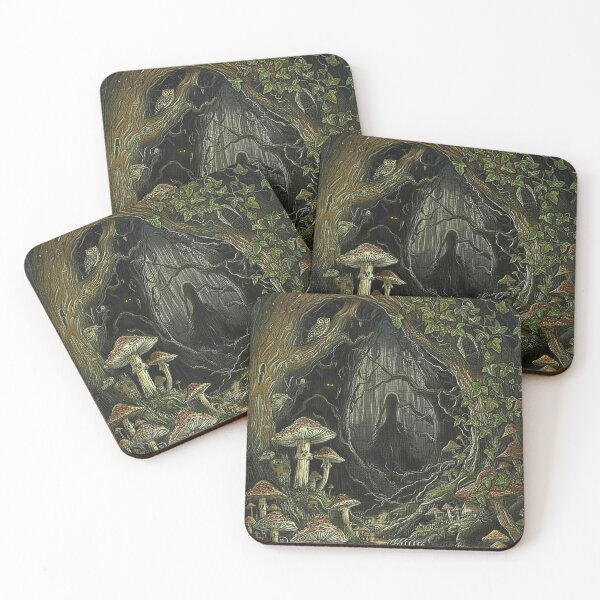 Item preview,  dark cottagecore mushroom forest/gothic botanical designed and sold by SKULLARTISTRY.