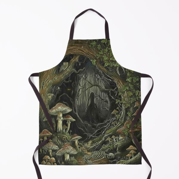 Item preview,  dark cottagecore mushroom forest/gothic botanical designed and sold by SKULLARTISTRY.