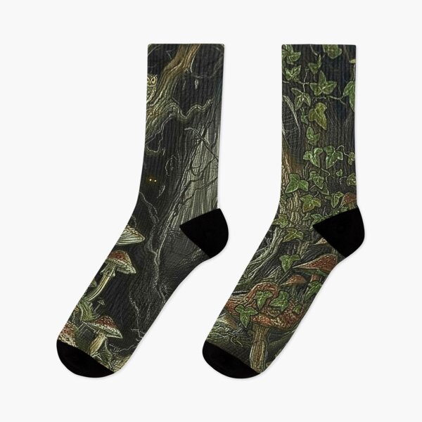 Item preview,  dark cottagecore mushroom forest/gothic botanical designed and sold by SKULLARTISTRY.