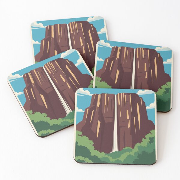 Item preview, Vintage poster of Angel Falls in Canaima National Park designed and sold by HeyHas.