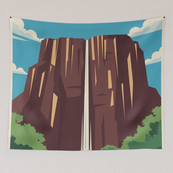 Item preview, Vintage poster of Angel Falls in Canaima National Park designed and sold by HeyHas.