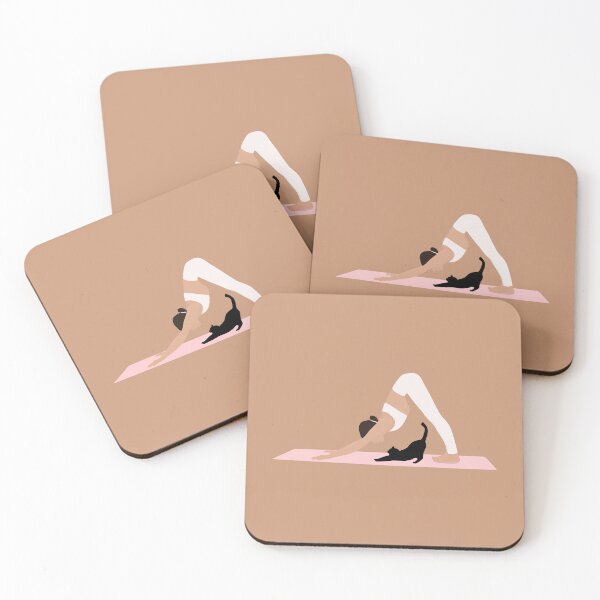 Item preview, Girl and cat do yoga.  designed and sold by AGIllustrator.