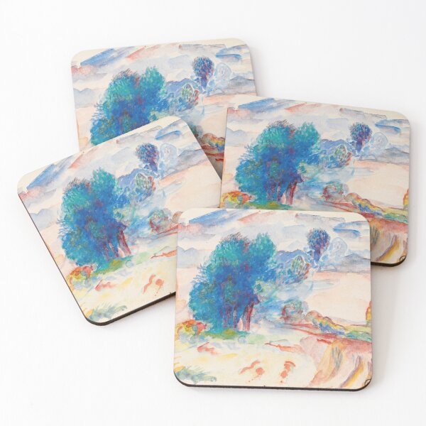 Item preview, Arbres Au Bord De Leau Et Voilier by Pierre-Auguste Renoir: Impressionist Landscape Poster designed and sold by artofuniverse.