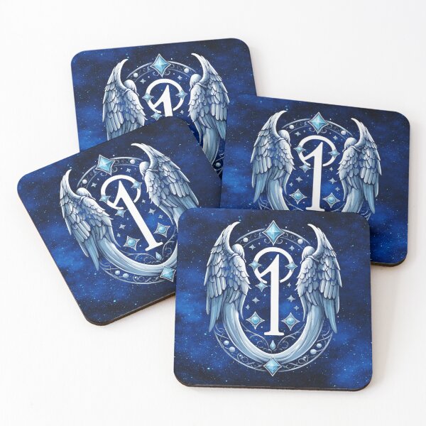 Item preview, Celestial Guardian Sigil – Cosmic Sword & Wings Emblem designed and sold by MysticOzzy.