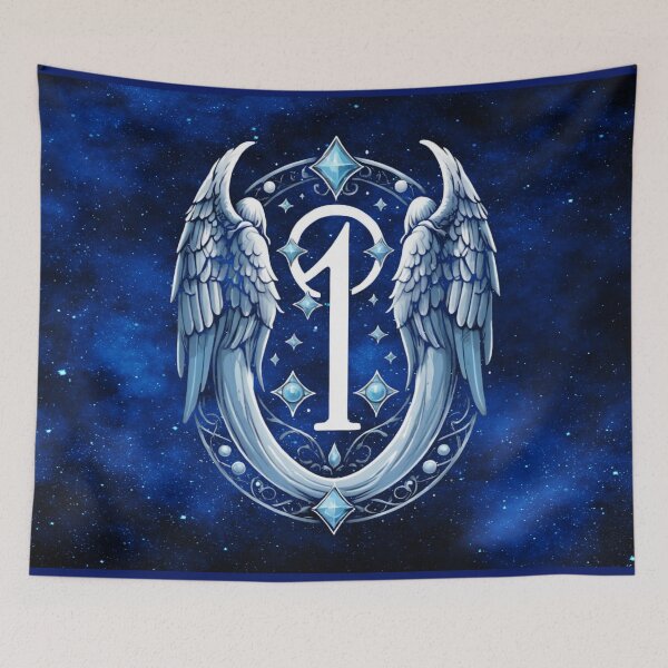 Item preview, Celestial Guardian Sigil – Cosmic Sword & Wings Emblem designed and sold by MysticOzzy.