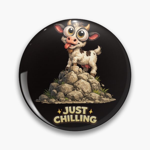 Item preview, Funny Goat Just Chilling – Big Eyes Cartoon Animal Humor designed and sold by Tadeusz1.