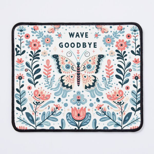 Item preview, Wave Goodbye Butterfly – Scandinavian Folk Art Nursery Rhyme by heidiannemorris © designed and sold by FOLK ART FUSION by heidiannemorris.