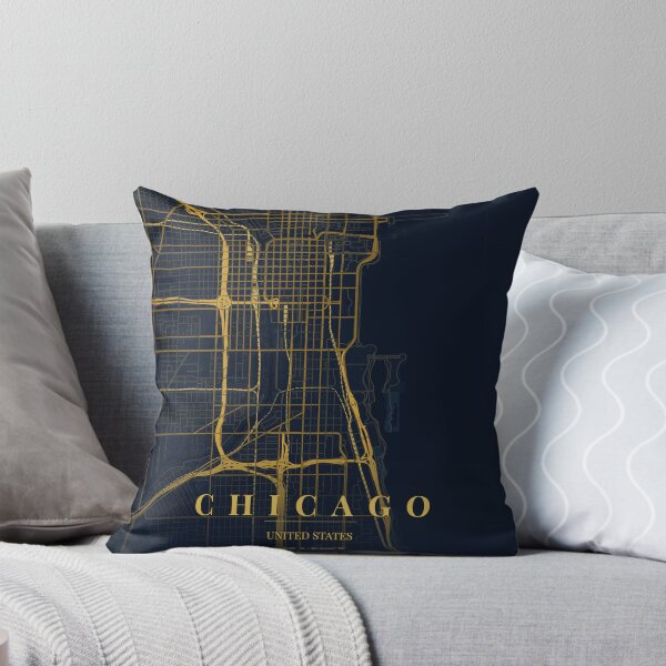 Item preview, Chicago City Map in Midnight Blue designed and sold by CityMapsShop.