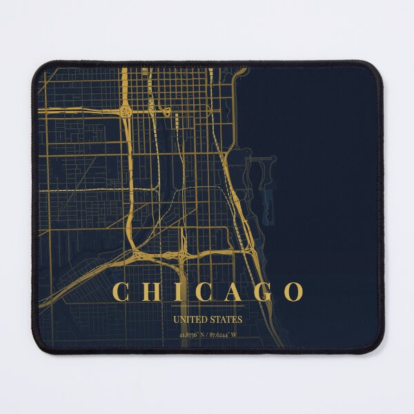 Item preview, Chicago City Map in Midnight Blue designed and sold by CityMapsShop.