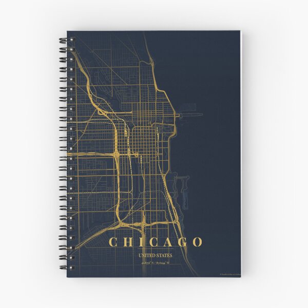 Item preview, Chicago City Map in Midnight Blue designed and sold by CityMapsShop.