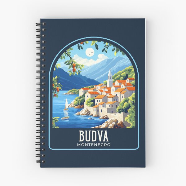 Item preview, Budva Vintage Travel Illustration designed and sold by HomeLivingCo.