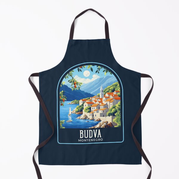 Item preview, Budva Vintage Travel Illustration designed and sold by HomeLivingCo.