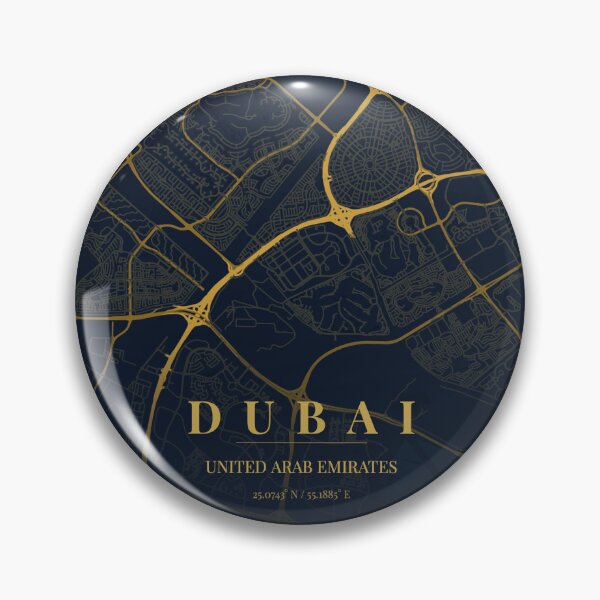 Item preview, Dubai City Map in Midnight Blue designed and sold by CityMapsShop.