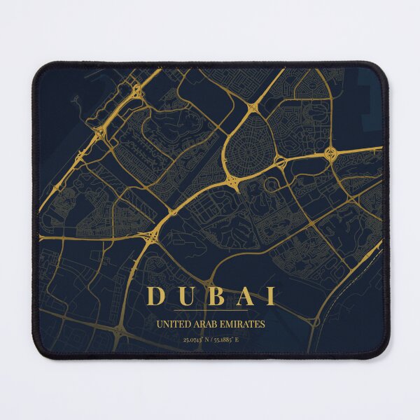 Item preview, Dubai City Map in Midnight Blue designed and sold by CityMapsShop.