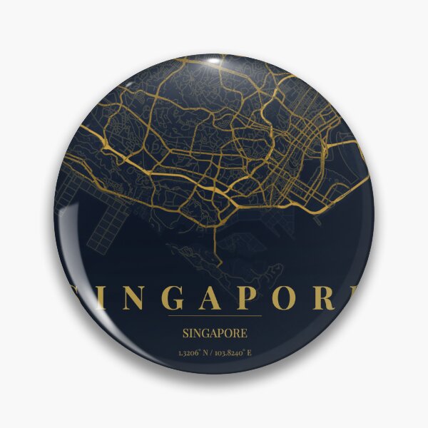 Item preview, Singapore City Map in Midnight Blue designed and sold by CityMapsShop.