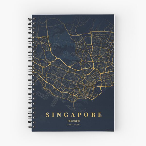 Item preview, Singapore City Map in Midnight Blue designed and sold by CityMapsShop.