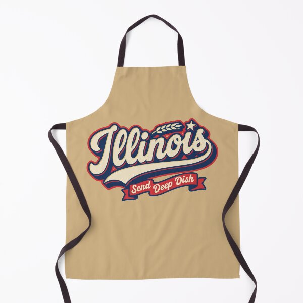 Item preview, Illinois Deep Dish Pizza Retro Script designed and sold by Cozy-Old-Pub.