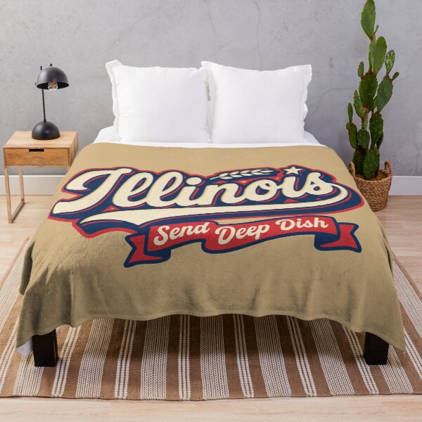 Item preview, Illinois Deep Dish Pizza Retro Script designed and sold by Cozy-Old-Pub.