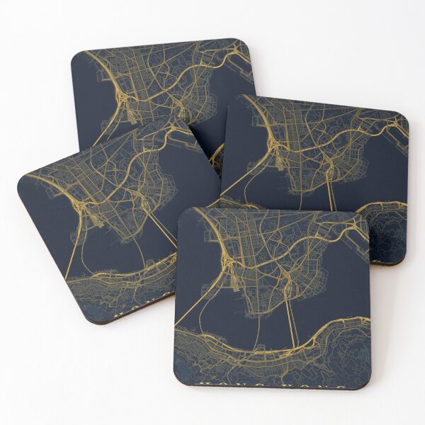 Item preview, Hong Kong City Map in Midnight Blue designed and sold by CityMapsShop.