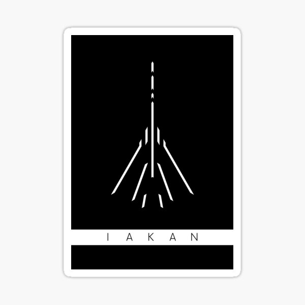 Iakan emblem: White linear Sticker