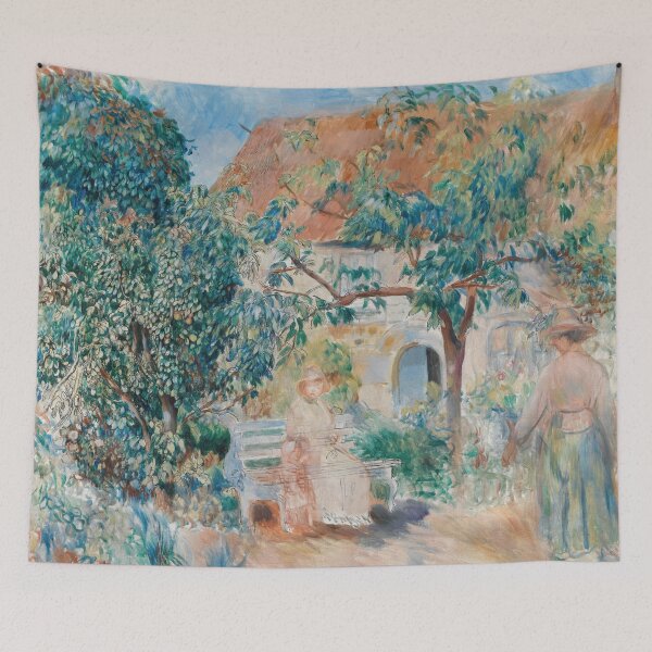 Item preview, Au Jardin En Bretagne by Pierre-Auguste Renoir: French Garden Impressionist Poster designed and sold by artofuniverse.