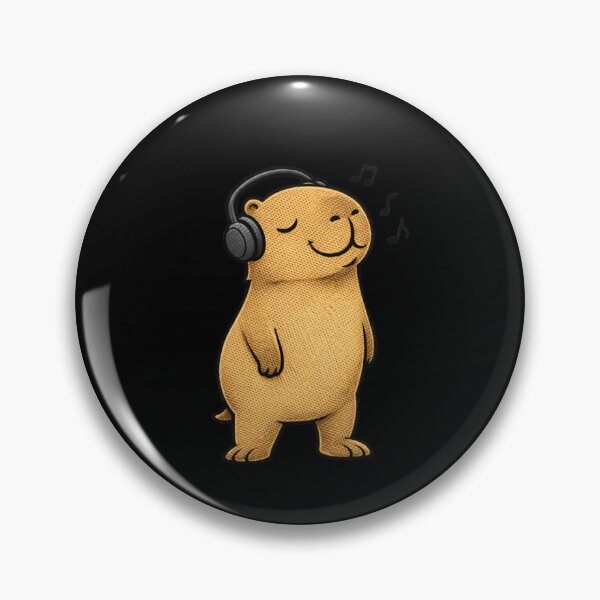 Item preview, Chill Music Capybara – Relaxed Music Lover Capybara Mascot designed and sold by ColorSplash123.