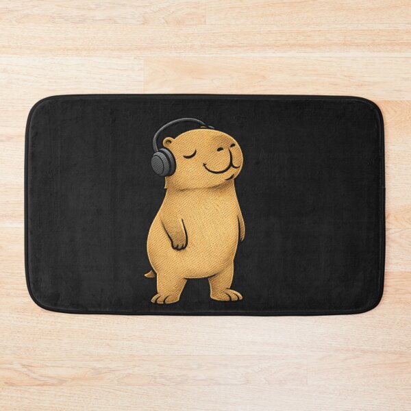 Item preview, Chill Music Capybara – Relaxed Music Lover Capybara Mascot designed and sold by ColorSplash123.