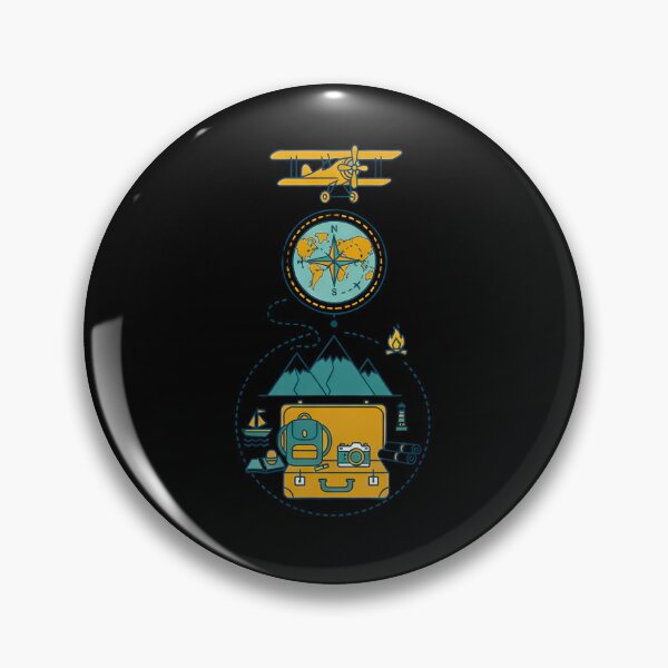 Item preview, The Explorer's Journey Totem - Vintage Flight & Adventure Gear Art designed and sold by AbulailArt.