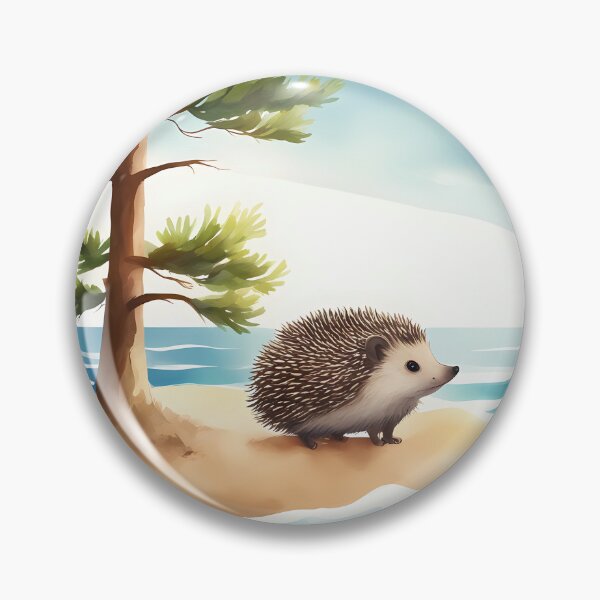 Artikelvorschau, Igel am Strand entworfen und verkauft von CalmnessbyChoice.
