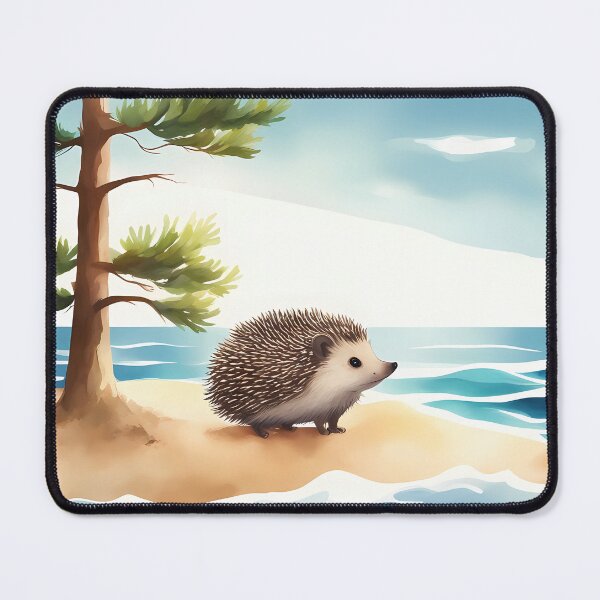 Artikelvorschau, Igel am Strand entworfen und verkauft von CalmnessbyChoice.