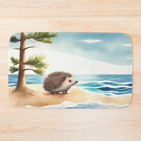 Artikelvorschau, Igel am Strand entworfen und verkauft von CalmnessbyChoice.