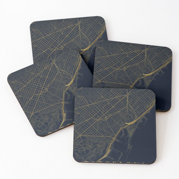 Item preview, Barcelona City Map in Midnight Blue designed and sold by CityMapsShop.