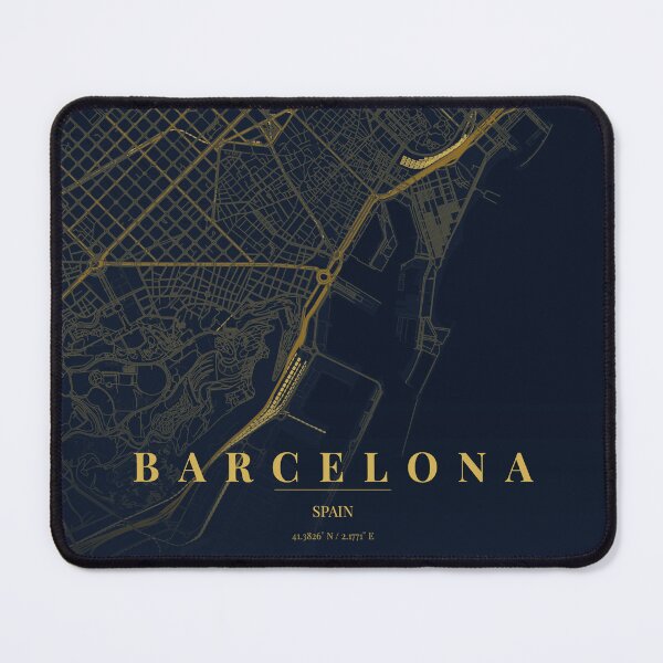 Item preview, Barcelona City Map in Midnight Blue designed and sold by CityMapsShop.