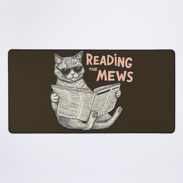Item preview, Reading the Mews Cat – Daily Headlines ?? designed and sold by Artiviose.