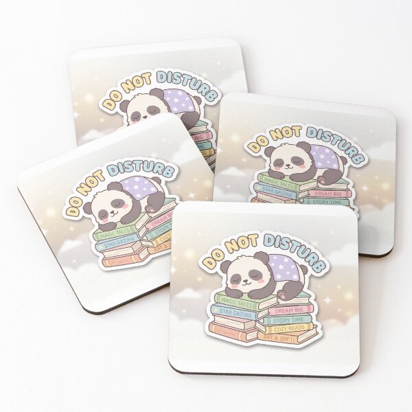 Item preview, Do Not Disturb Cute Kawaii Sleeping Panda Books designed and sold by R & K Fashions.