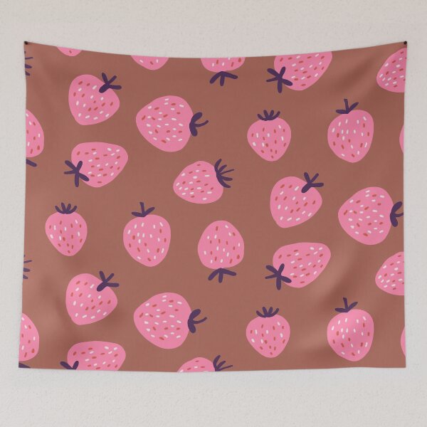Item preview, Strawberry Pattern Fruity Summer Berry Print designed and sold by kostolom3000.