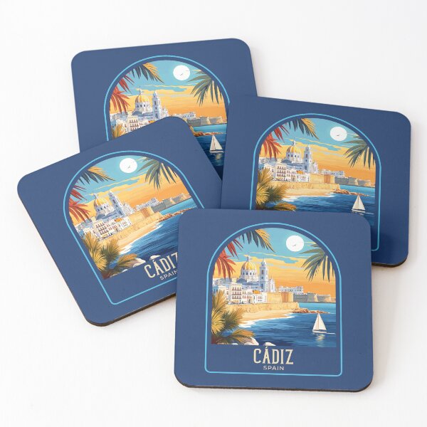 Item preview, Cádiz Vintage Travel Illustration designed and sold by HomeLivingCo.