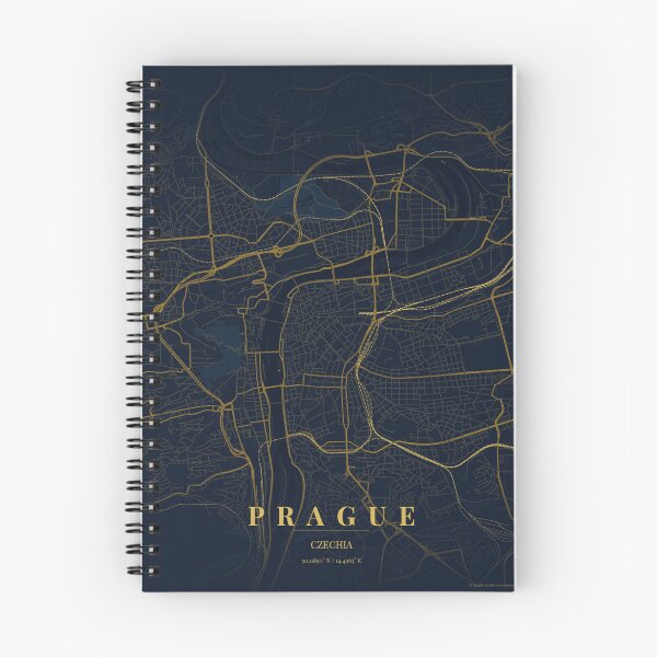 Item preview, Prague City Map in Midnight Blue designed and sold by CityMapsShop.