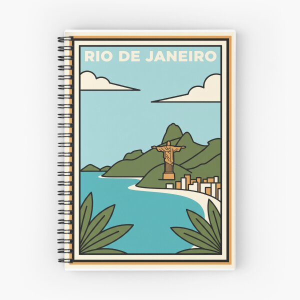Item preview, Vintage poster of Rio de Janeiro with Christ the Redeemer designed and sold by HeyHas.