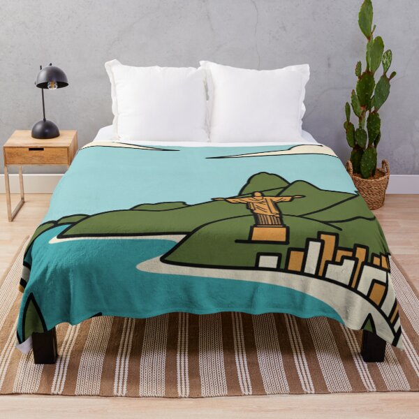 Item preview, Vintage poster of Rio de Janeiro with Christ the Redeemer designed and sold by HeyHas.